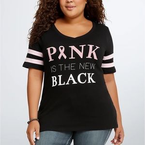 Torrid Size 4 Breast Cancer Awareness Football Tee